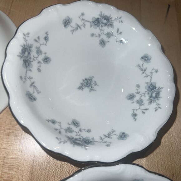 6 Johann Haviland BLUE GARLAND 5" FRUIT Berry SAUCE Dessert BOWLS Bavaria EXC!!! - Picture 7 of 9
